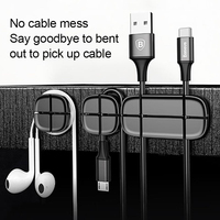 Baseus kabel magnetyczny Organizer USB oplot na kable zarządzanie klipy pulpitu przewód zasilający Protector kable uchwyt do myszy słuchawki 4